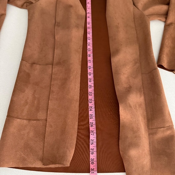 Faux Suede Brown Jacket w/Pockets - Picture 12 of 12